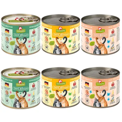 GranataPet DeliCatessen Probierpaket 6 x 200 g - Probierpaket PUR 2