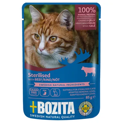 Bozita Sterilised Chunks in Jelly 12 x 85g - Beef