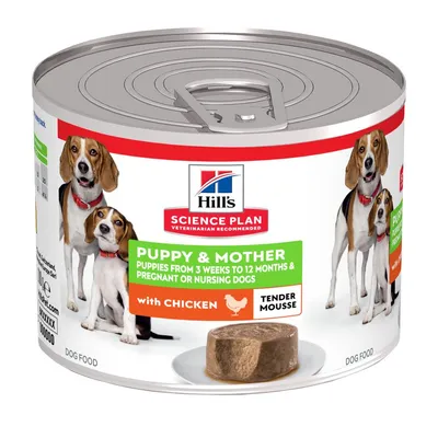 Hill's Science Plan Puppy & Mother Tender Mousse - piščanec (12 x 200 g)