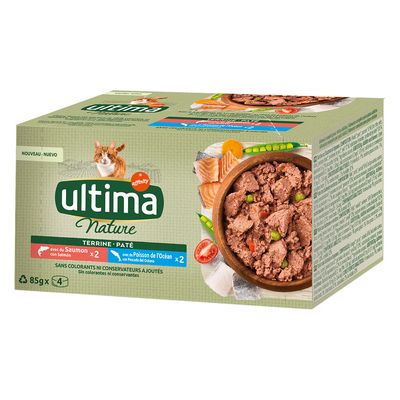 Ultima Nature Paté til katte 40 x 85 g Laks og havfisk