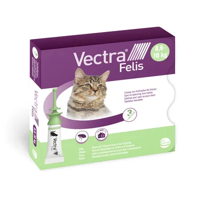 Vectra Felis voor Katten - 3 Pipetten x 0,9 ml Vectra Felis voor Katten - 3 Pipetten x 0,9 ml