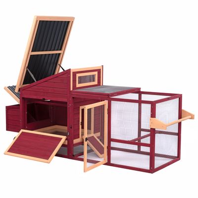 TIAKI hønsehus i tre med hjul