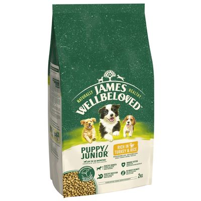 James Wellbeloved Puppy & Junior Dog Hypoallergenic Turkey & Rice 2kg