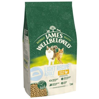 James Wellbeloved Adult Cat Light Hypoallergenic Turkey & Rice 1.5kg