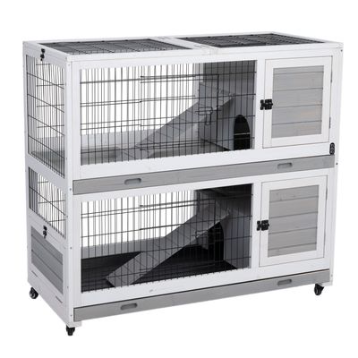 TIAKI Kaninchengehege für Indoor L 116 x B 54 x H 107 cm