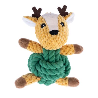Jouet Renne en corde TIAKI pour chien L 18 x I 13 x H 8 cm