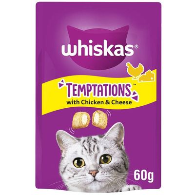 Whiskas Temptations 60g - Saver Pack: Chicken & Cheese (8 x 60g)