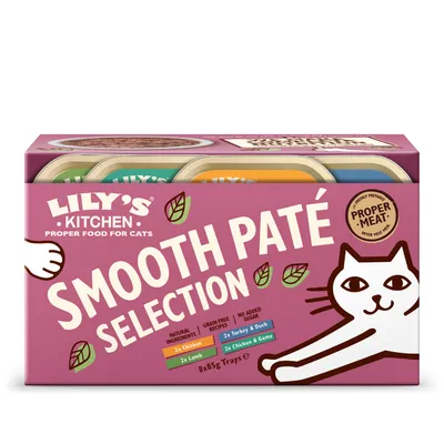 Lily's Kitchen Smooth Paté Selection for Cats 8 x 85g - Mixed Pack (4 Varieties)