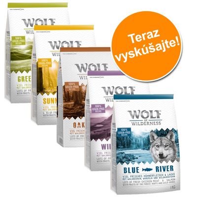 Wolf of Wilderness miešané balenie 5 x 1 kg