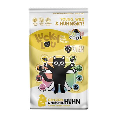 Lucky Lou Kitten volaille, poulet pour chat Pack économique : 2 x 1,7 kg