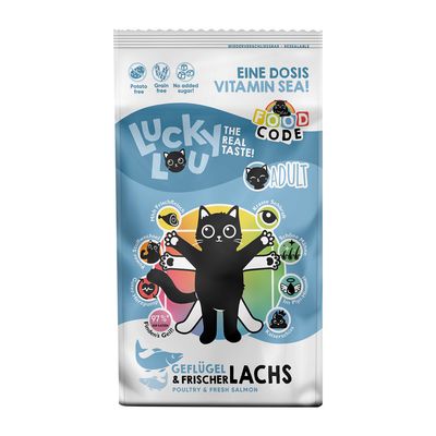 Lucky Lou Adult volaille & saumon pour chat 2 x 340 g