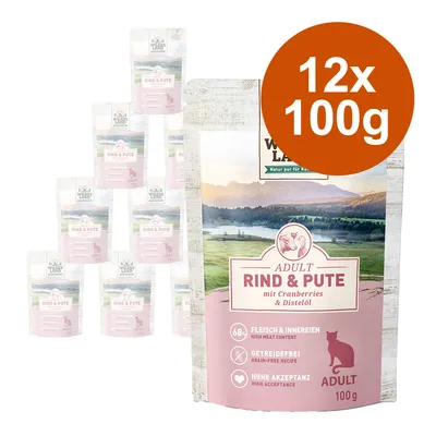 Wildes Land Cat 12 x 100 g - Marha PUR & sáfrányos szekliceolaj