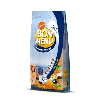Bon Menu Dog Adult Receta Mediterránea - 2x15kg Bon Menu Dog Adult Receta Mediterránea pienso para perros**