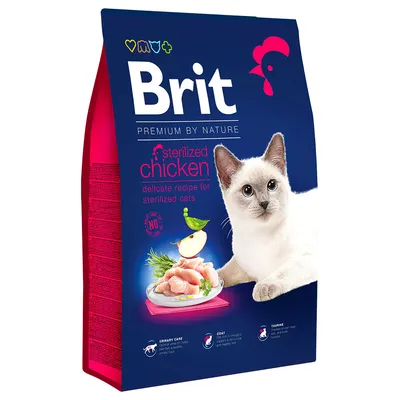 Brit Premium by Nature Cat Steriliserad med kyckling - Ekonomipack: 2 x 8 kg