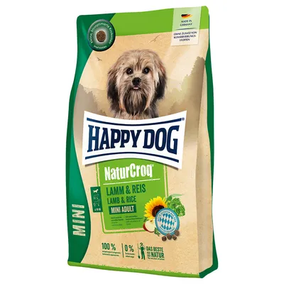 Happy Dog NaturCroq Mini Adult bárány & rizs - 2 x 4 kg