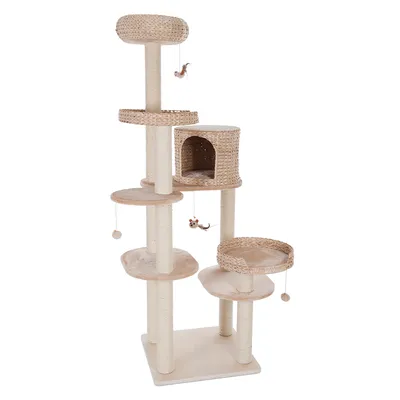 Škrabadlo Natural Home IV Vodní Hyacint, béžové - V 192 x D 83 x Š 57 cm