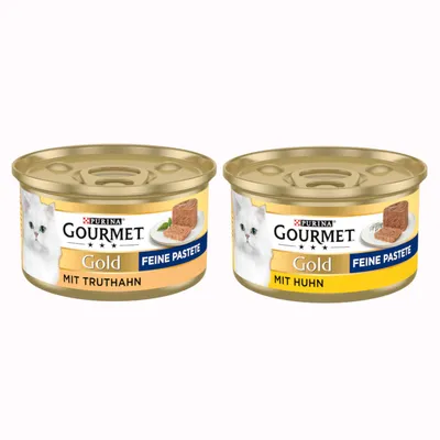 Gourmet Gold Fine Paté 24 x 85 g - lajitelma: kalkkuna & kana