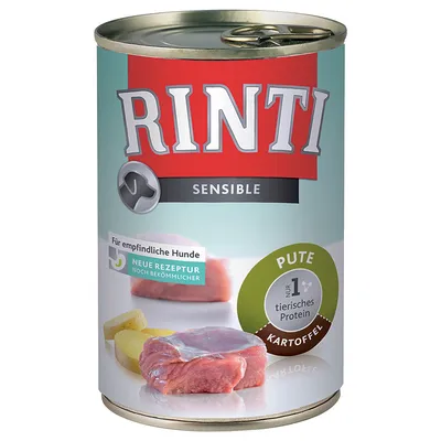 Rinti Sensible пуйка с картофи, за чувствителни кучета. Нова рецепта, само 1 животински протеин.