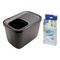 Savic Katzentoilette Hop In Marble Starterset: Toilette Marble schwarz/gold + 6 Bag it up