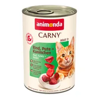 animonda Carny Adult 6 x 400 g - Govedina, puretina i kunić