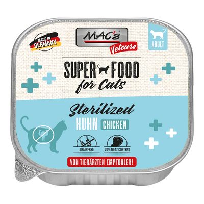 MAC’s Vetcare Sterilized pour chat poulet (32 x 100 g)
