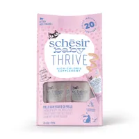 Schesir Baby Thrive 20 x 8 g pour chaton - poulet, foie de poulet