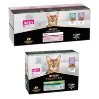 PURINA PRO PLAN 40 x 85 g comida húmeda + latas 10 x 85 g ¡gratis! - Delicate Adult Pescado de mar y pavo + Sterilised Adult Maintenance Pavo