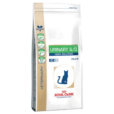 Royal Canin Veterinary Diet Urinary S/O High Dilution Feline. Hrană specială pentru pisici pentru susținerea tractului urinar, indice SO și reducere RSS.