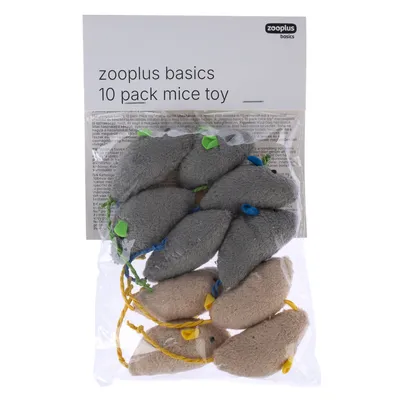 zooplus Basics zestaw zabawek dla kota, myszki - Pakiet 10 szt.