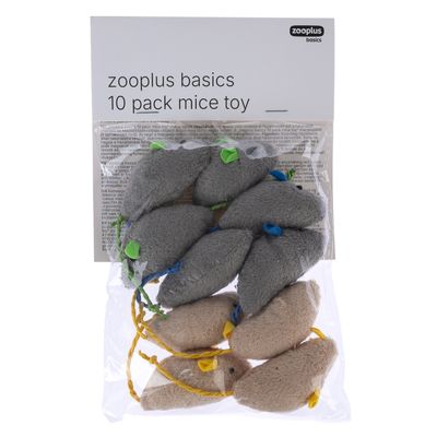 zooplus Basics zestaw zabawek dla kota, myszki Pakiet 10 szt.