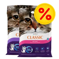 Blandat sparpack: Intersand Classic kattsand, 2 x 14 kg - Lavendeldoft & oparfymerad