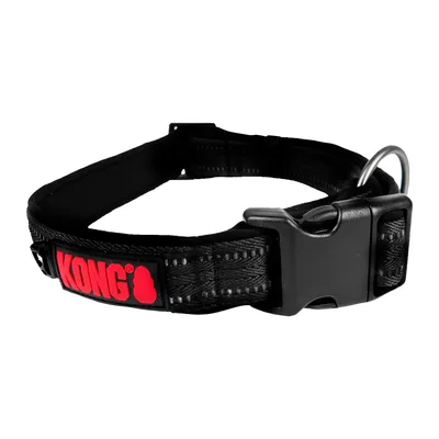 KONG Reflektierendes Halsband, schwarz - Grösse M: 35-50 cm Halsumfang