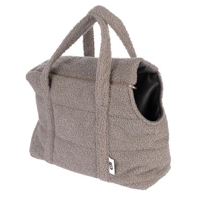 TIAKI Sac de transport Teddy pour chien taupe : env. L 40 x l 20 x H 30 cm