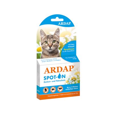 ARDAP Spot-On für Katzen bis 4 kg 3 Pipetten x 0,4 ml