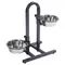Supporto a U con 2 ciotole in acciaio 2 x 1,8 l, Ø21 cm, H max. 44 cm