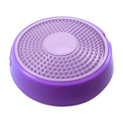 KONG Licks Spinz Hundespielzeug lila, Größe S: ca. Ø 15,2 x H 3,8 cm