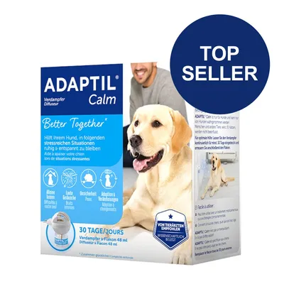Adaptil Calm Verdampfer für Hunde, hilft in stressreichen Situationen ruhig zu bleiben. Von Tierärzten empfohlen, wissenschaftlich belegt. Top Seller.