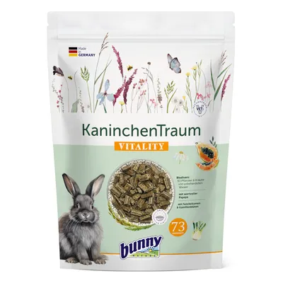 Bunny KaninchenTraum Vitality, Made in Germany, Biodivers: 63 Pflanzen & Kräuter, mit Papaya, Fenchelsamen & Kamillenblüten, 73 Inhaltsstoffe.