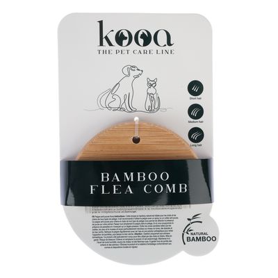 kooa loppekam lavet af bambus L 10 x B 6,7 x H 1 cm