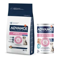  Croquettes Advance Veterinary Diets 12 kg + boîtes 2 x 400 g offertes ! - Atopic truite + Atopic Medium/Maxi