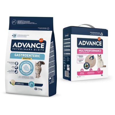 Advance Veterinary Diets Gastroenteric Sensitive Katzenfutter, unterstützt Verdauung und Magen-Darm-Gesundheit, mit Truthahn, 7,5 kg.