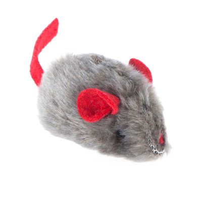 Petstages Squeak Squeak Mouse Plush Cat Toy With Catnip - Touch-Activated Squeaker For Interactive Play