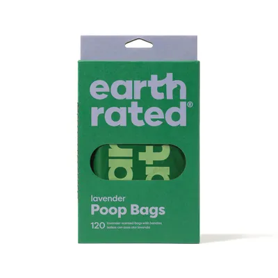 Earth Rated 120 Poo Bags with Handle - Lavender Earth Rated 120 Poo Bags with Handle - Lavender