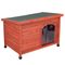 Spar-Komplettset: Hundehütte Woody Flachdach mit Isolierung Größe M: B 104 x T 66 x H 70 cm