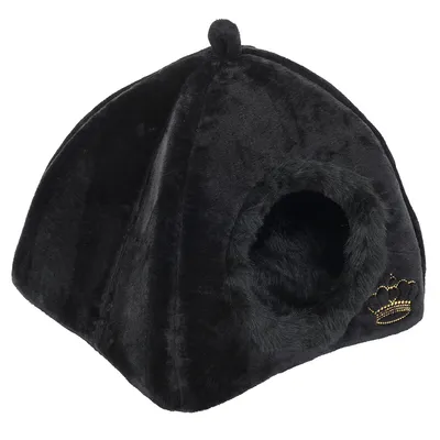 Katzenhöhle Royal Pet Black - L 45 x B 45 x H 45 cm