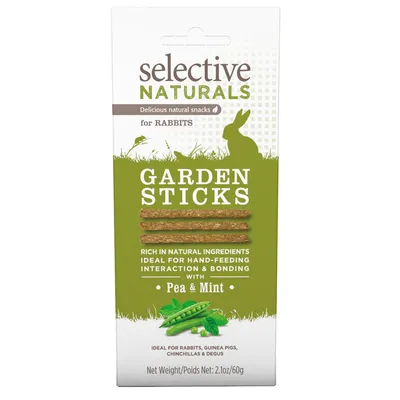 Selective Naturals Garden palitos para conejos - 60 g