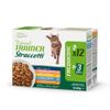 Natural Trainer Straccetti in Salsa 12 x 85 g umido per gatti Mix (Pollo, Salmone, Tonno, Tacchino)