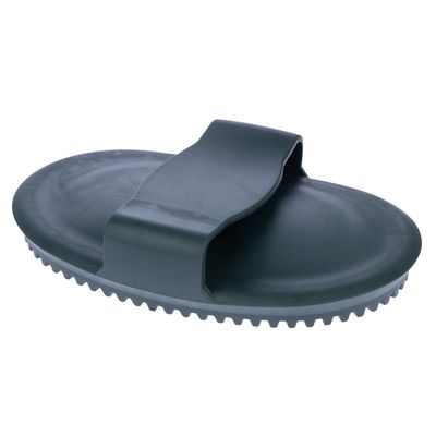 kooa Gummi-Striegel ca. L 14,5 x B 10 x H 3 cm, dunkelgrün (Größe M)