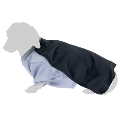 Cappotto per cani nero e grigio, modello con colletto e tessuto morbido. Adatto per condizioni climatiche fredde. Cappotto per cani nero e grigio, modello con colletto e tessuto morbido. Adatto per condizioni climatiche fredde.
