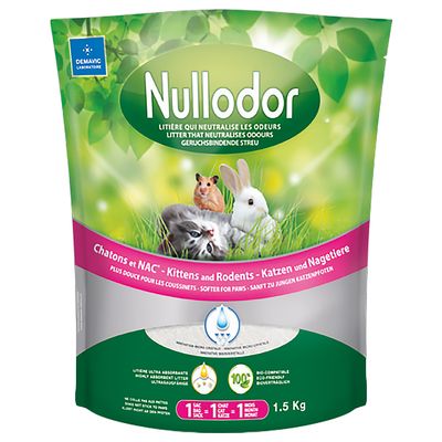 Nullodor Silikatstreu für Katzen und Kleintiere Sparpaket: 2 x 1,5 kg